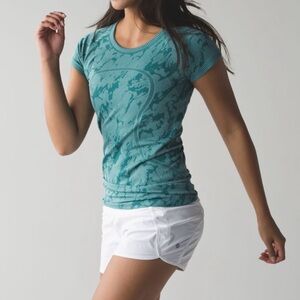 Lululemon Swiftly Tech Short Sleeve Crew Shirt Women’s 6 Heathered Forage Teal